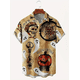 thumbnail image 3 of Camisas hawaianas de manga corta, divertidas camisas de Halloween, camisas de moda para hombres, blusas de playa espeluznantes, ropa para hombres, camisas de un solo pecho, 3 of 5