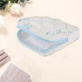 thumbnail image 3 of Unique Bargains 1 Pc Lady Portable Square Lipstick Bag for Travel White Blue Polyester, 3 of 6