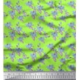 thumbnail image 1 of Soimoi Cotton Cambric Fabric Leaves & Hollyhill Dahlia Floral Decor Fabric Printed Yard 56 Inch Wide, 1 of 1