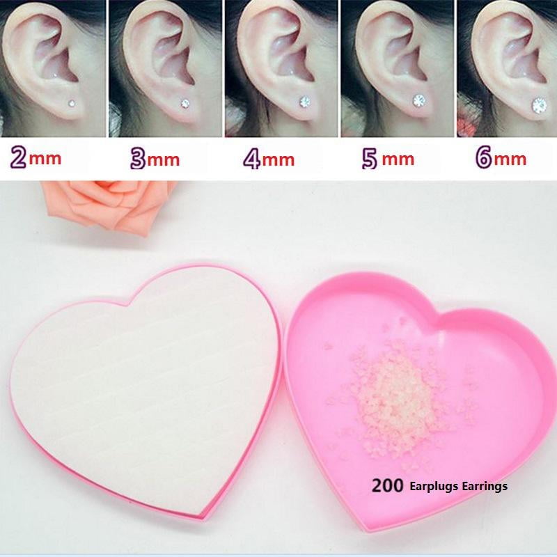100/200Set Hypoallergenic Plastic Stud Earring Invisible Silicone