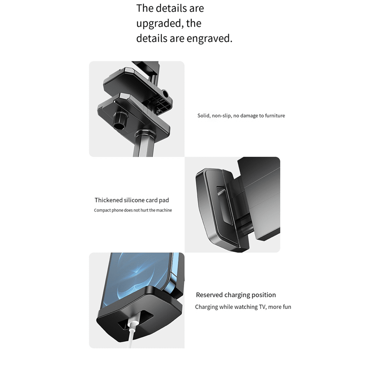 Mobile Phone Lazy Stand 360° Adjustable Bedside Tablet Holde 4-12.9Inches Mobile Phones Tablets Lazy Arm