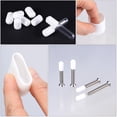 thumbnail image 4 of Uxcell 100pcs Round Rubber End Caps 9mm White Vinyl Cover Screw Thread Protectors, 4 of 6