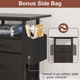 thumbnail image 5 of HIGDBFE File Cabinets with 2 Drawer, Rolling Fabric Filing Cabinet with 24'' Large Tabletop, Printer Stand for Home Office, Fits A4/Letter Size, Rustic Black, 5 of 11
