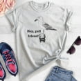 thumbnail image 2 of Hey Gull Friend Shirt, Unisex Women's Men's Shirt, Seagull Shirt, Beach Shirt, Animal Pun Shirt, Heather Ash, Medium, 2 of 6