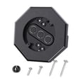 thumbnail image 4 of HILABEE Siding Mounting Block Outdoor Mounting Plate Kit Siding Light Mounting Block Black, 4 of 9