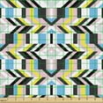 thumbnail image 2 of Abstract Fabric by the Yard, Geometric Vivid Stripes Triangles Formation, Decorative Upholstery Fabric for Chairs & Home Accents, Multicolor by Ambesonne, 2 of 5