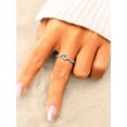 thumbnail image 2 of 1pc Glamorous Cubic Zirconia Wave Design Silver Ring For Women For Girlfriend's Gift, 2 of 5