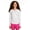 Brilliant White, variant on Girl's Side Ruched Long Sleeve Performance Top, Sizes 4-18