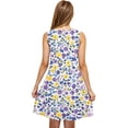 thumbnail image 4 of A-Line Dresses for Women Women's Casual Plus-size Sleeveless Round Neck Short Floral Dress A Yellow XL, 4 of 5