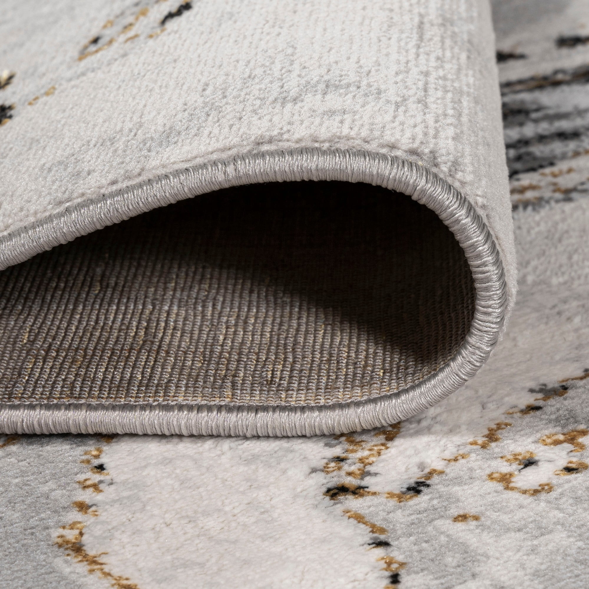 JONATHAN Y SILK ORCHID 2 x 8 Runner Rug, Swirl Marbled Abstract - Gray/Black, SOR203C-28