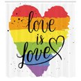 thumbnail image 3 of Ambesonne Pride Heart Polyester Shower Curtain, 69" x 70" Waterproof, 3 of 3