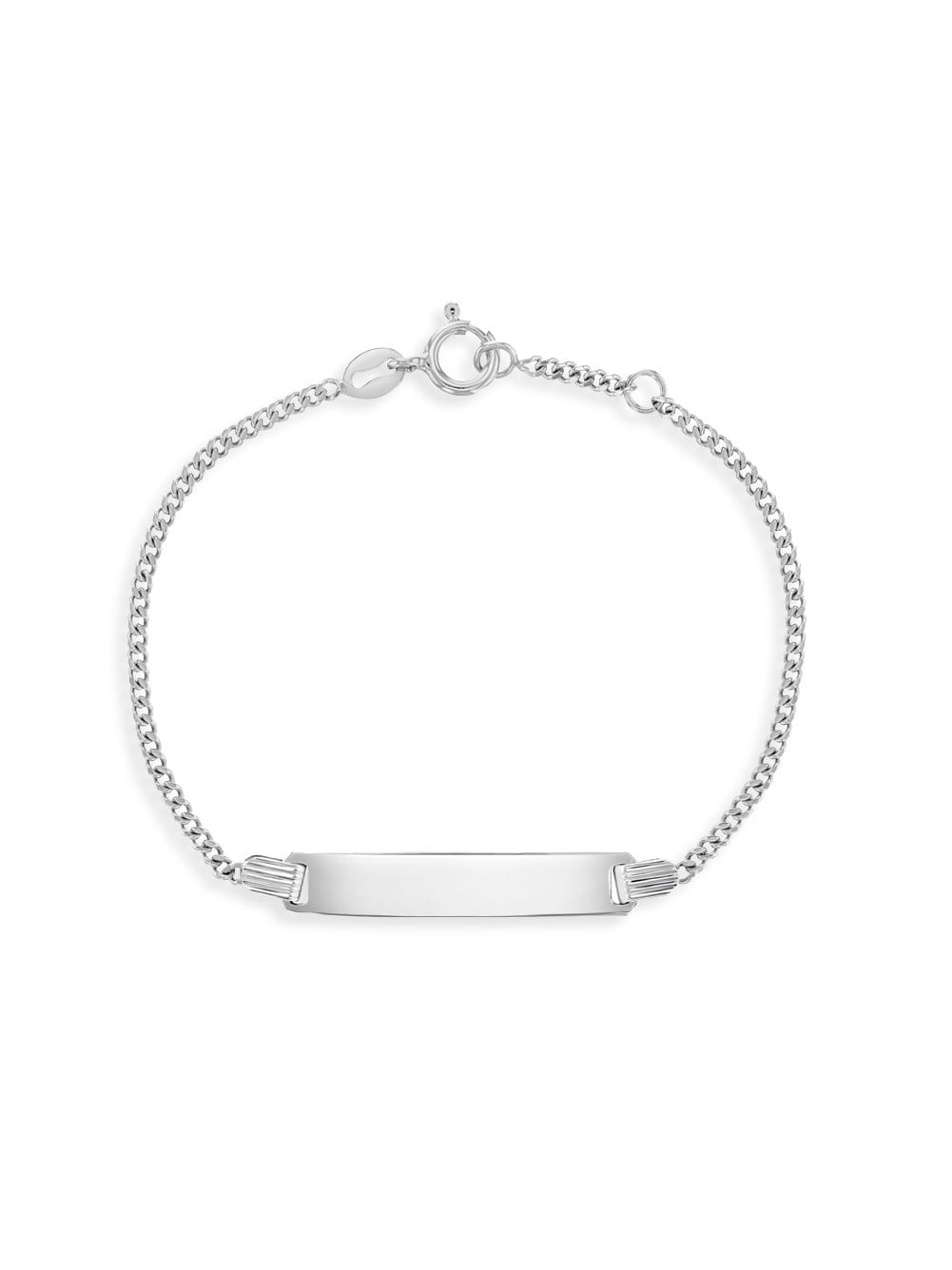 925 Sterling Silver Traditional Classic Tag Identification 6" Bracelet