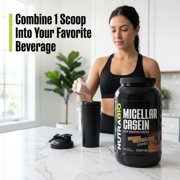 NutraBio Micellar Casein Protein Powder, 2 lbs, Dutch Chocolate