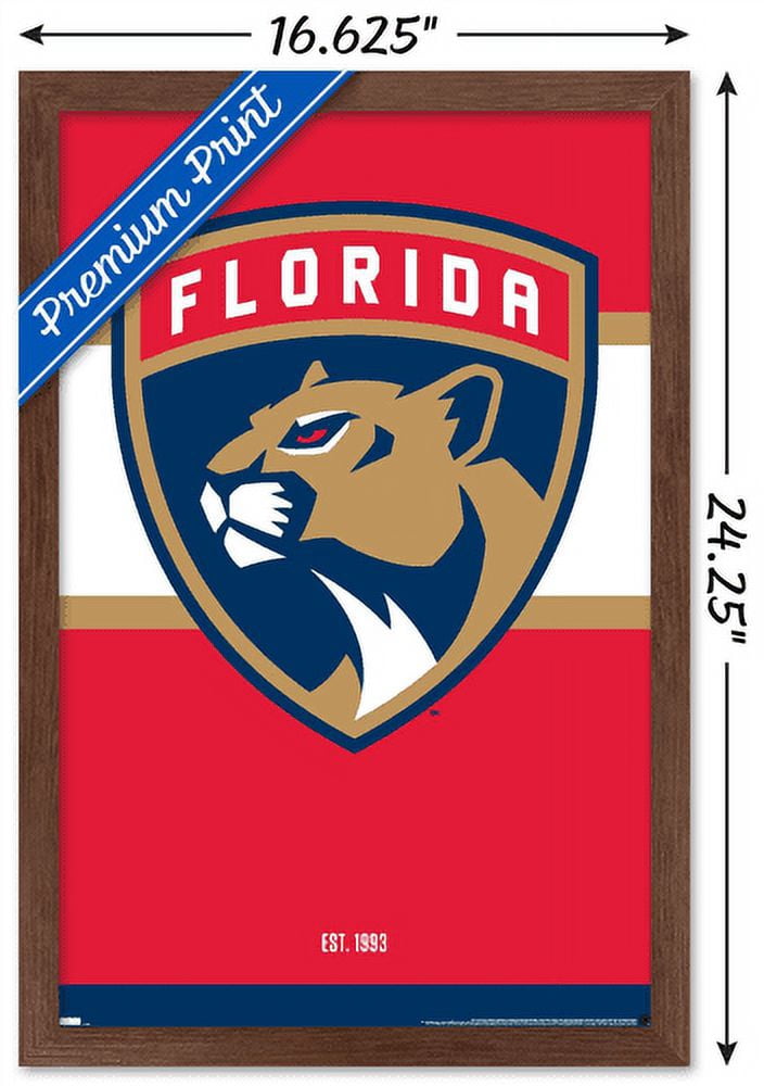NHL Florida Panthers - Logo 21 Wall Poster, 14.725" x 22.375", Framed