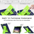thumbnail image 4 of elitegadget Case for Lenovo Tab 10.1 inch 2025 Released (TB311FU) - Dual Layer Protective Hybrid Cover Case with Kickstand Lightning Design (Navy Blue/Green), 4 of 6