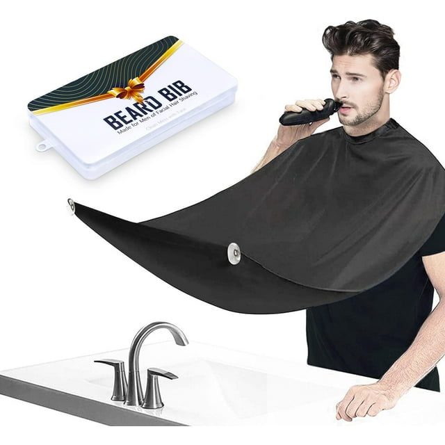 Delantal para barba Leaflai, impermeable, con ventosas