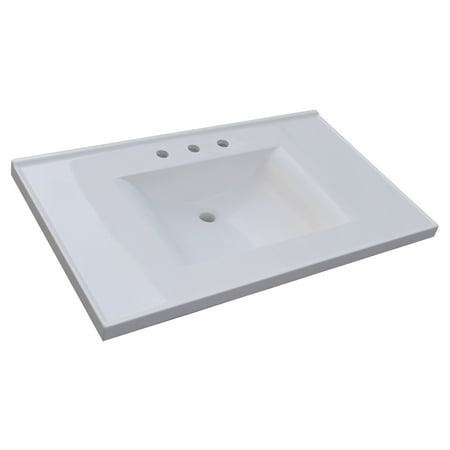 - Sagehill Designs Premier Cultured Marble Single Vanity Top with Integrated Basin