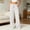 White, variant on Vrorvz Straight Leg Pant for Women Elastic Waisted Pants Summer Workout Yoga Athletic Trousers with Pocket