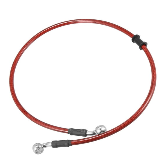 80cm 31.5" 10mm Motorcycle ATV Dirt Bike Braided Brake Clutch Oil Hoses Line Pipe Clutch Throttle Gas Line Fuel Pipe Red