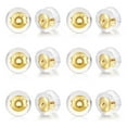 thumbnail image 1 of 12pcs Locking Secure Earring Backs For Studs, Silicone Silver Backs Earring, 1 of 8