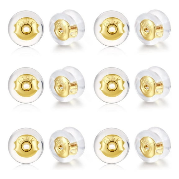 QHUDLV Silicone Earring Backs – 12pcs Secure Stud Locks