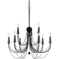 thumbnail image 2 of AF Lighting 8449 Nine-Light Chandelier in Black Nickel, 2 of 2