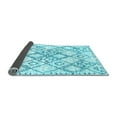 thumbnail image 2 of Ahgly Company Indoor Square Abstract Light Blue Contemporary Area Rugs, 5' Square, 2 of 4