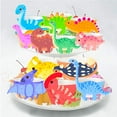 thumbnail image 3 of LNGOOR 48Pcs Cupcake Liners with Dinosaur Picks - Cute Mini Cake Decorations for Baby Shower, Birthday Party - Jurassic World Theme Dino Party Supplies Decor, 3 of 7