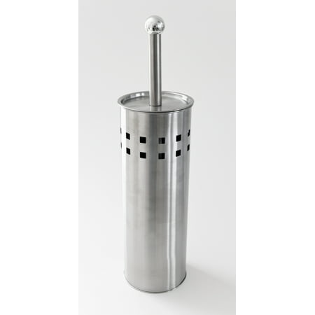 - Splash Home Contemporary Stainless Steel Toliet Brush And Holder, Satin Nickel