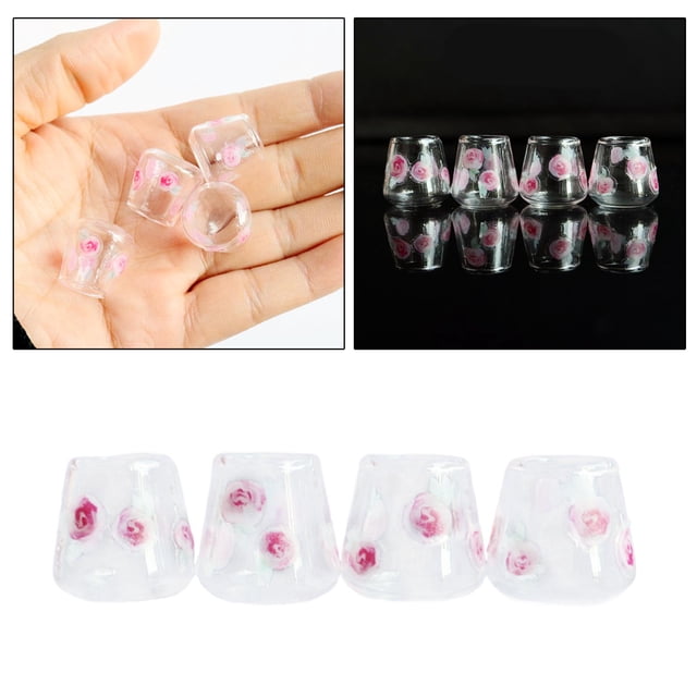 4 Piezas Casa de Taza de Agua 1//8 1/12 Accesorios Decoración DIY Muebles Jugar Lindo Vaso para Beber para Niñas 3-6 año Hugo Botella de casa de muñecas