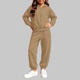thumbnail image 4 of Lmnyox Kid's Clothing Sets Hoodies and Joggers Sets with Pockets 2 Pieces Winter Tracksuit for 2-14 Years, 4 of 6