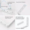 thumbnail image 4 of 80 x 80mm Angle Bracket Stainless Steel L Shaped Angle Brackets Corner Braces Support with Screws, 2pcs, 4 of 7