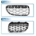 thumbnail image 6 of No.51137254967/51137254968 Front Hood Bumper Grille Grill for BMW 3 Series Left Right 1 Pair Silver Tone, 6 of 6