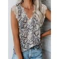 thumbnail image 2 of Blusa sin mangas con cuello en V y tiras de encaje con estampado floral para mujer Adepaton LRWJ115-4, 2 of 3