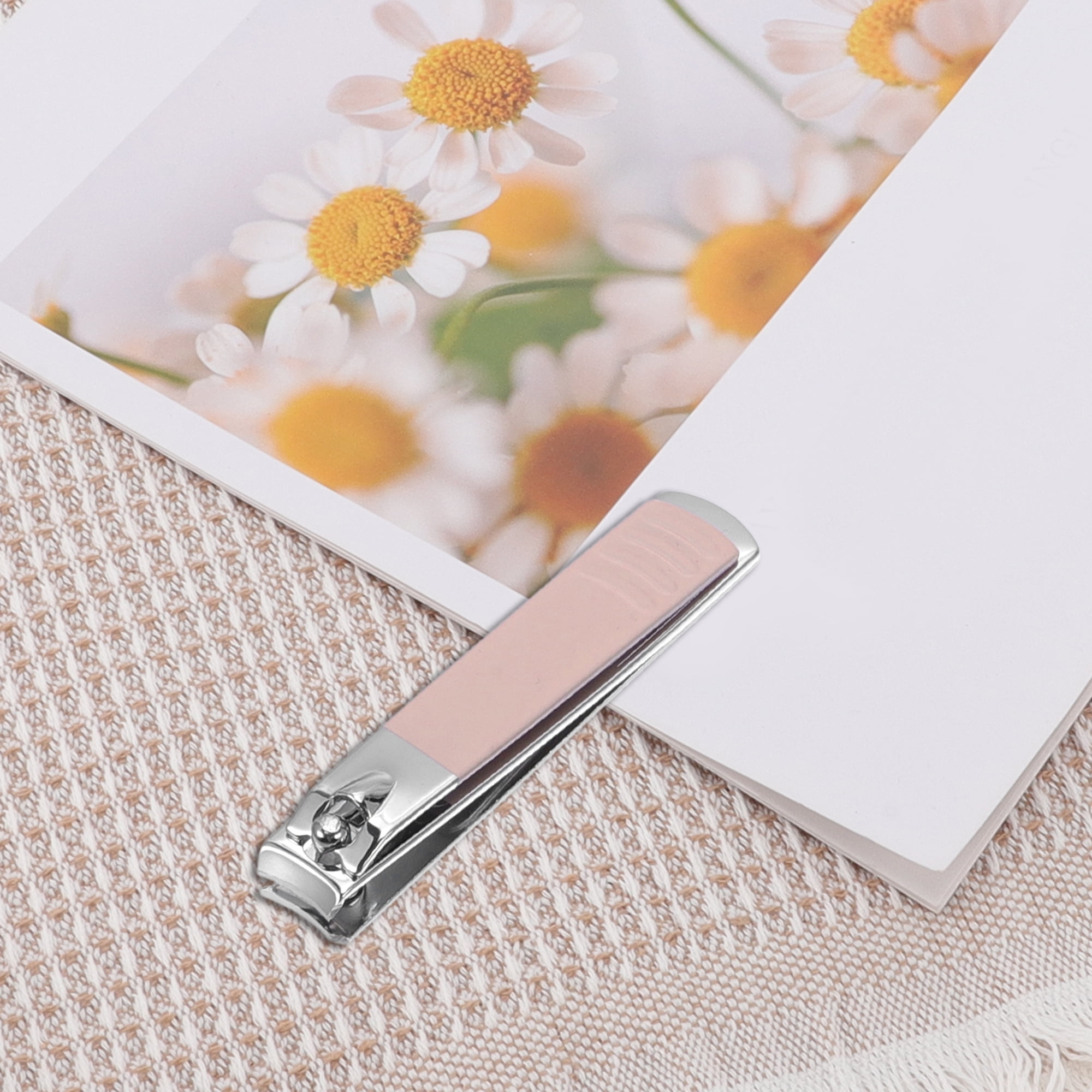 Unique Bargains Beautiful Box Nail Clippers Set Pink 12pcs