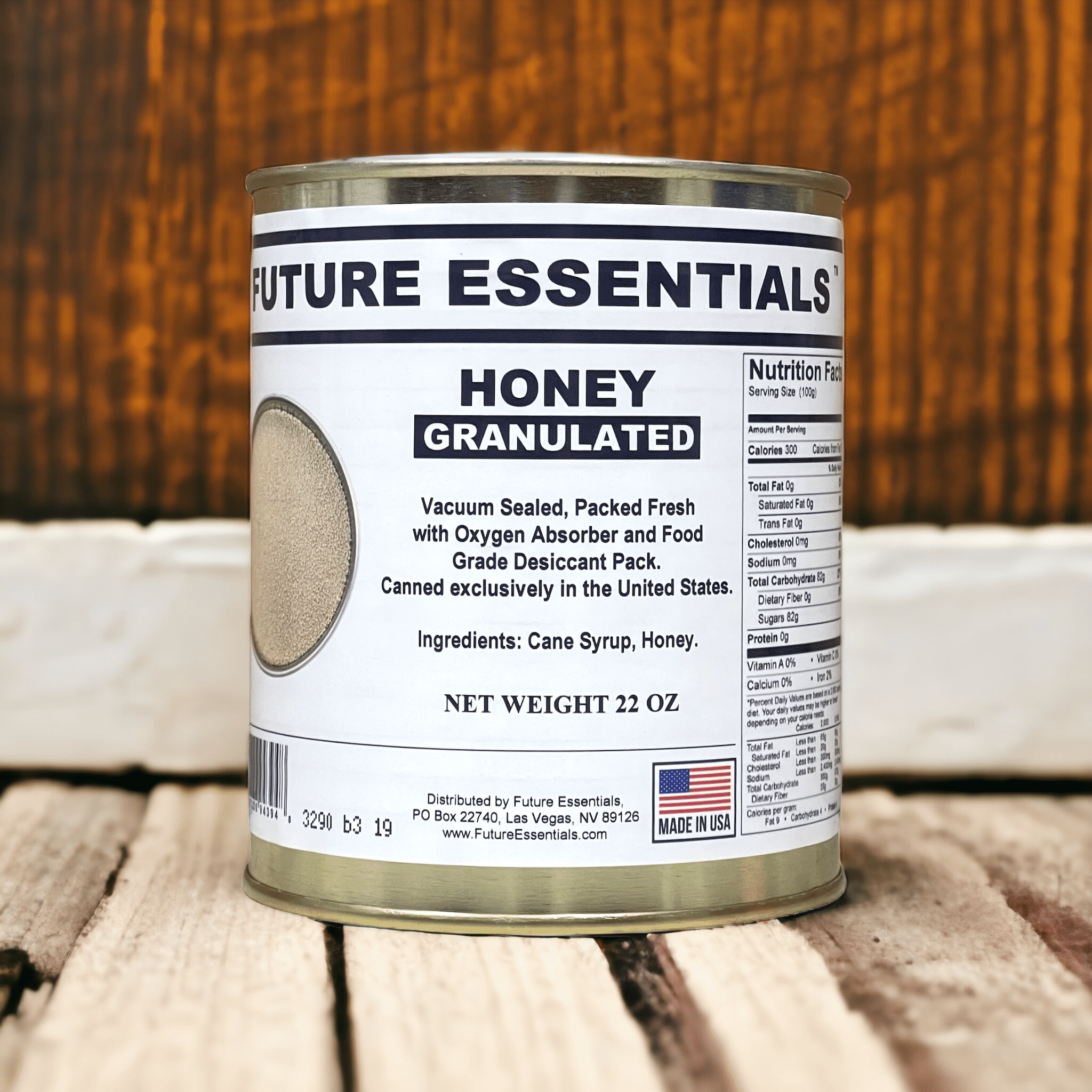 Future Essentials Canned Granulated Honey 1 Case