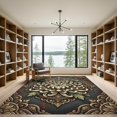 thumbnail image 2 of ODIKA 6' x 9' Machine Washable Non-Slip Area Rug, art nouveau floral High Traffic Rug, Gold, 947792, 2 of 7