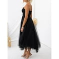 thumbnail image 7 of GXFC Women Wedding Dresses Strapless Tulle Midi Cocktail Dress for Guest, 7 of 7