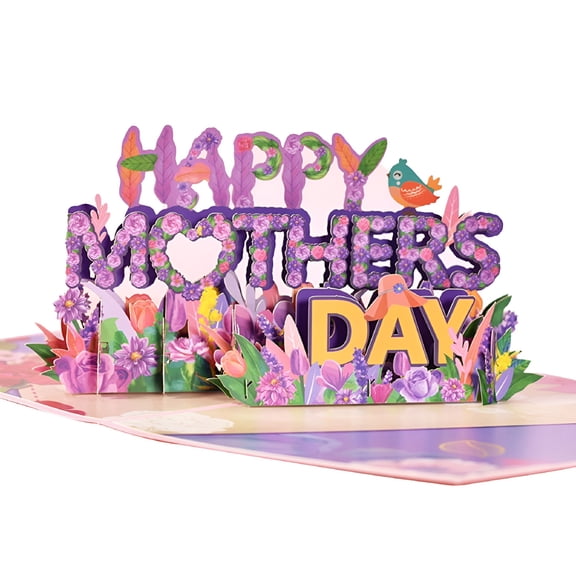 LAMIRO Mothers Day Card,3D Carnation Flower Happy Mothers Day Gift Pop Up Card Thank You Greeting Card for Mom Wife Daughter Grandma Sister Aunt Teacher Birthday Anniversary Valentines Gift
