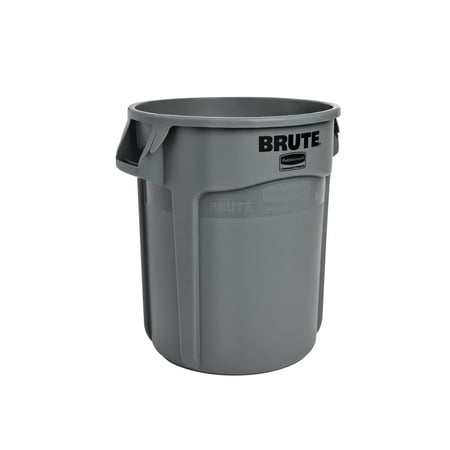 Rubbermaid Vented Brute 20 Gallon Gray Resin Container Without Lid
