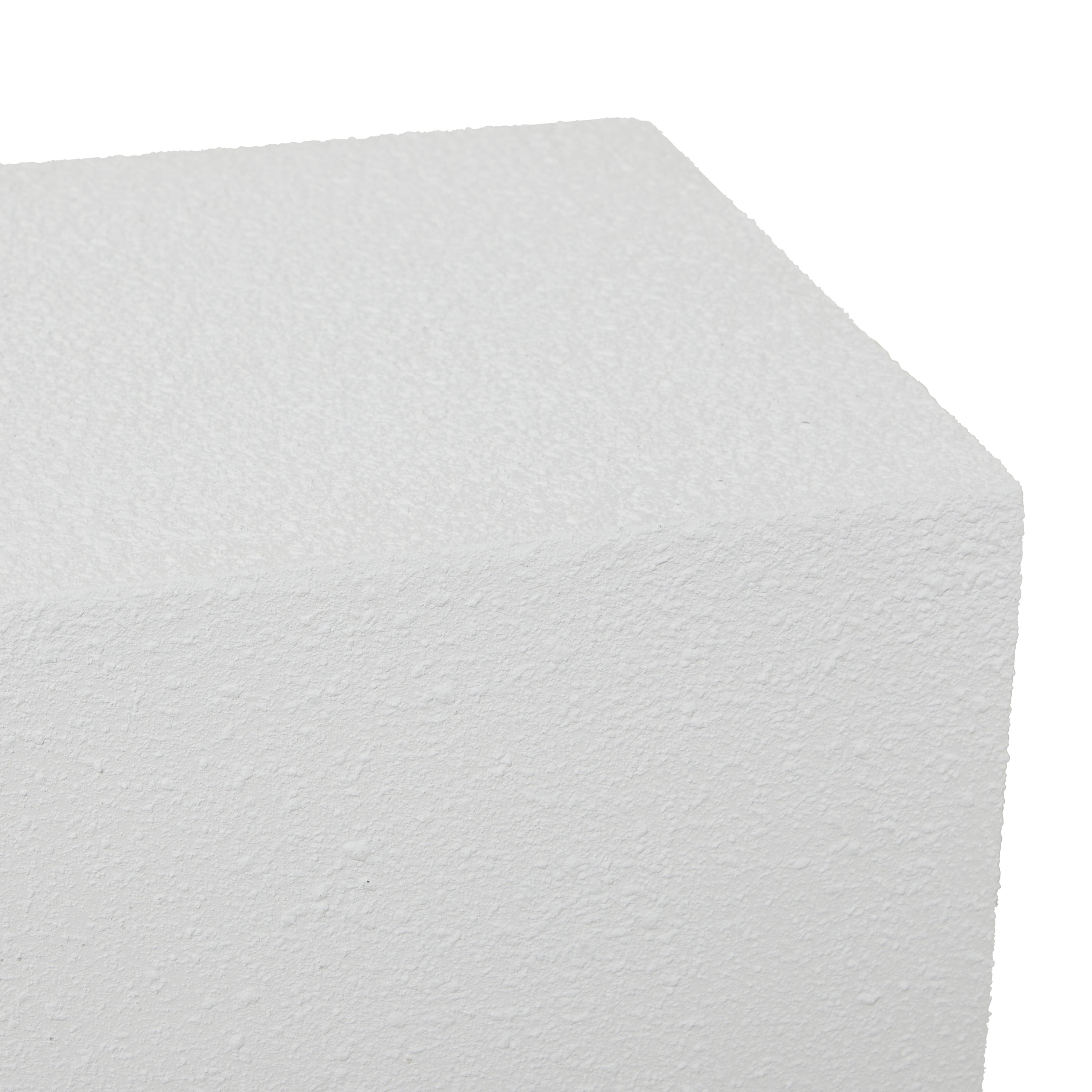 DecMode 17"W, 24"H Magnesium oxide Contemporary Stool, White, 1-Piece