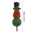 thumbnail image 2 of CY5O5ee Christmas Snowman Topiary Trees 31.5'' Boxwood Topiaries with Red Bow Tie Santa Hat 3D Yard Signs with Stakes for Christmas Indoor Outdoor Home Garden Porch Decor, 2 of 4