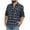 Black, variant on Mens Lapel Long Sleeve Shirt Fashion Button Down Retro Casual Plaid Shirts for Men with Pocket Navy