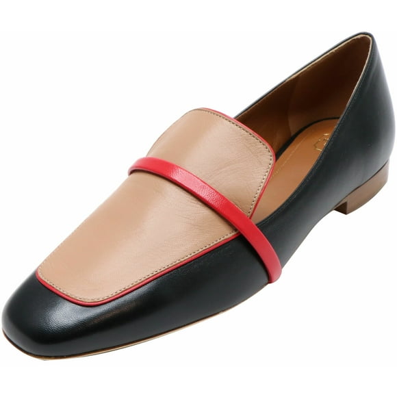 Malone Souliers Chaussure en Cuir Nappa Plate Noire / Rouge Nude pour Femme à la Cheville - 7.5M
