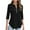 Black, variant on cfhntfmh Women's 3/4 Sleeve Shirts Comfy V Neck Half Zip Business Casual Tops Dressy Work Tunic Blouses