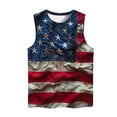 thumbnail image 4 of Wiyuqeen Patriotic Sleeveless Shirts for Women Crew Neck American Flag Tanks Vintage USA Flag Graphic Tanks Summer Loose Fit Tank Tosp, 4 of 4