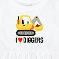 thumbnail image 4 of Inktastic Construction Truck I Love Diggers Girls Baby Dress, 4 of 5