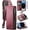 Fashion Wine Red, variant on for iPhone 14 Pro Max Phone Case, RFID Blocking for iPhone 14 Pro Max Wallet Case for Women Men with Credit Card Holder Zipper Leather Protective Cover for iPhone 14 Pro Max Case, Wine Red