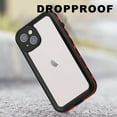 thumbnail image 6 of Dteck for iPhone 15 Case Waterproof - Built in Screen Protector IP68 Underwater Military Dropproof Dustproof Shockproof Full Body Protective Transparent Phone Cover,Red, 6 of 7