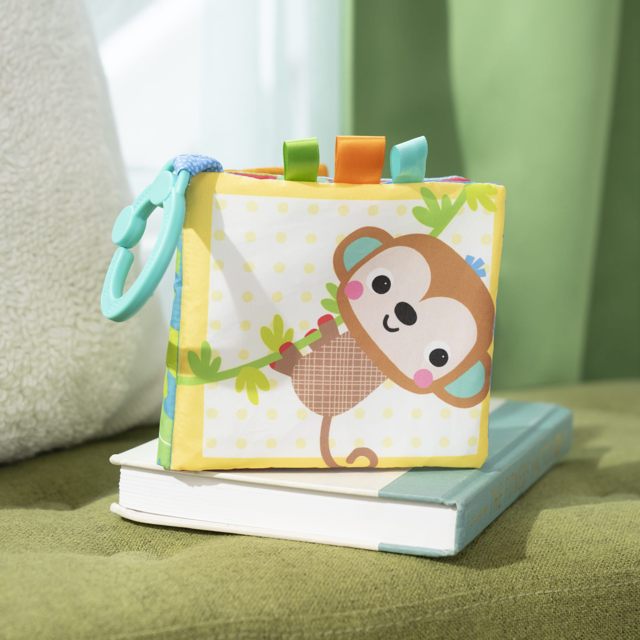 Bright Starts Safari Buddies Soft Book, Unisex, Newborn